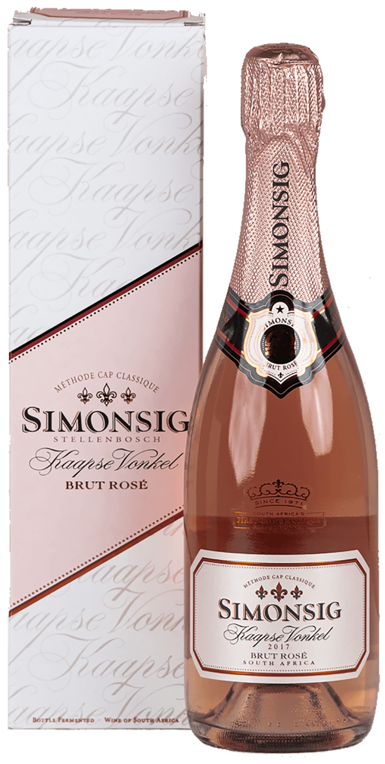 

Игристое вино Kaapse Vonkel Rose Brut Simonsig (gift box)