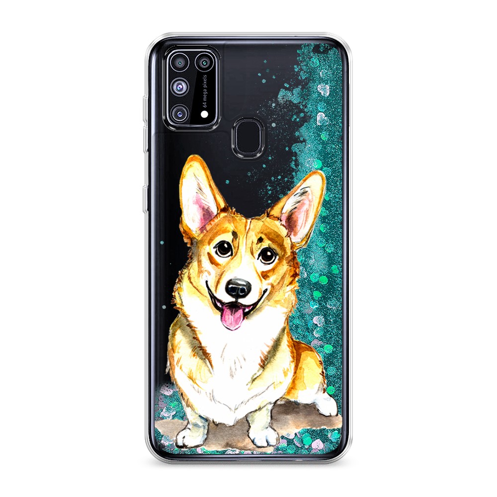 

Жидкий чехол с блестками "Малыш корги" на Samsung Galaxy M31, 2100795-1
