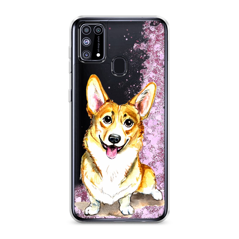 

Жидкий чехол с блестками "Малыш корги" на Samsung Galaxy M31, 2100794-1