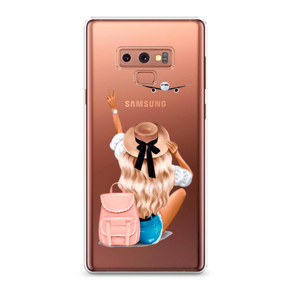 

Чехол Awog на Samsung Galaxy Note 9 "Автостопом самолетом", Бежевый;розовый;голубой, 26350-7