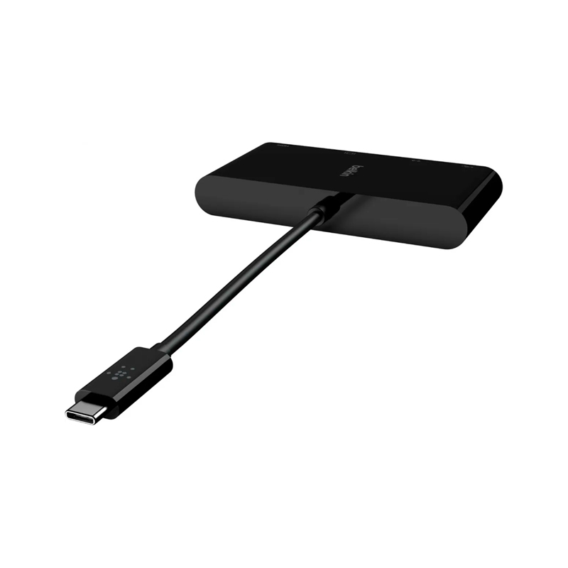 Адаптер Belkin USB-C на Ethernet, HDMI, VGA, USB-A Black (AVC005btBK)