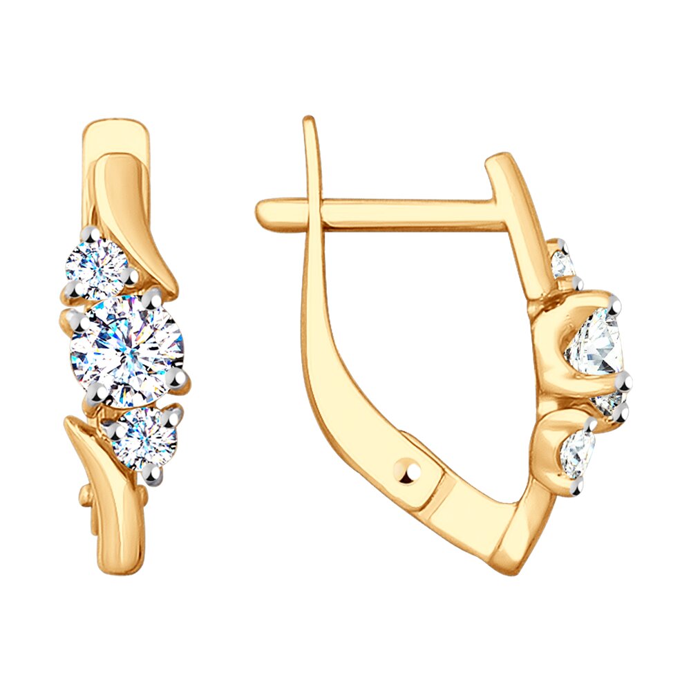 

Серьги из красного золота Diamant 51-120-00094-1, фианит, 51-120-00094-1