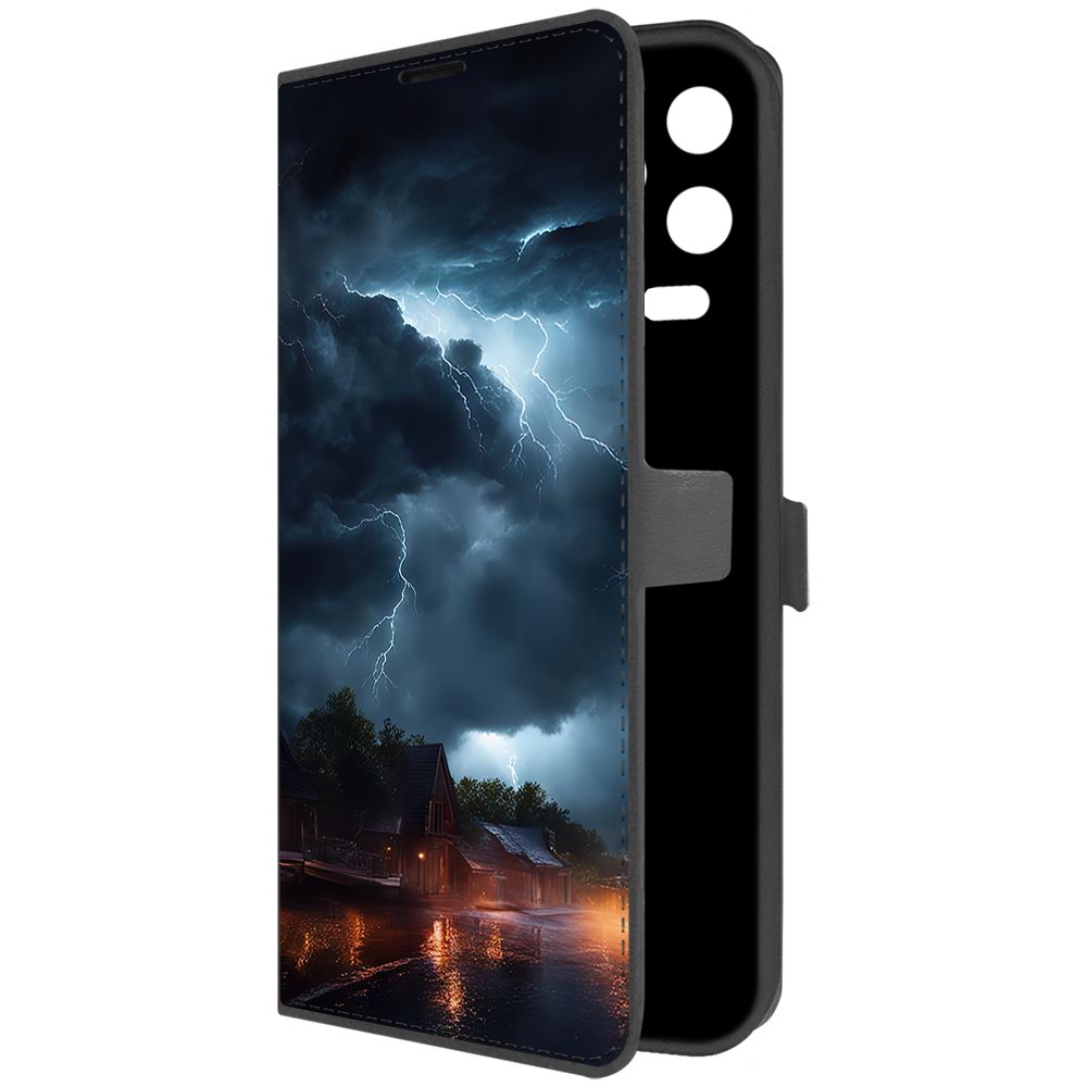 

Чехол-книжка Krutoff Eco Book для Infinix Note 12 2023 (G99) Ночная гроза (черный)