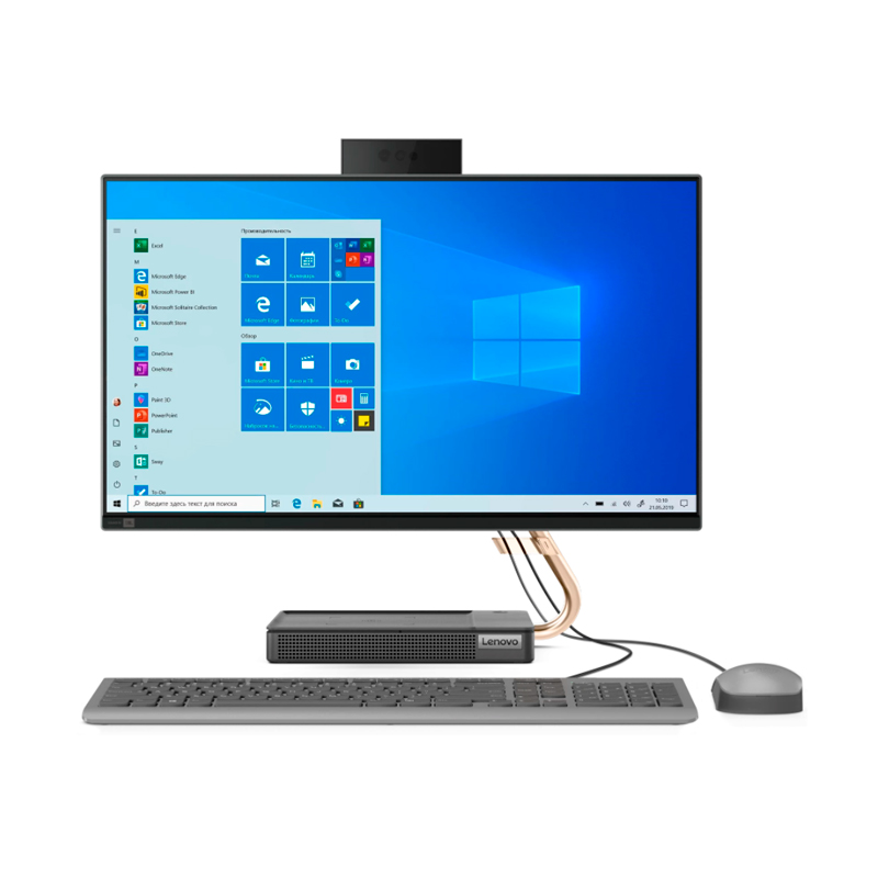 фото Моноблок lenovo ideacentre aio 5 24iob6 gray (f0g3001mrk)