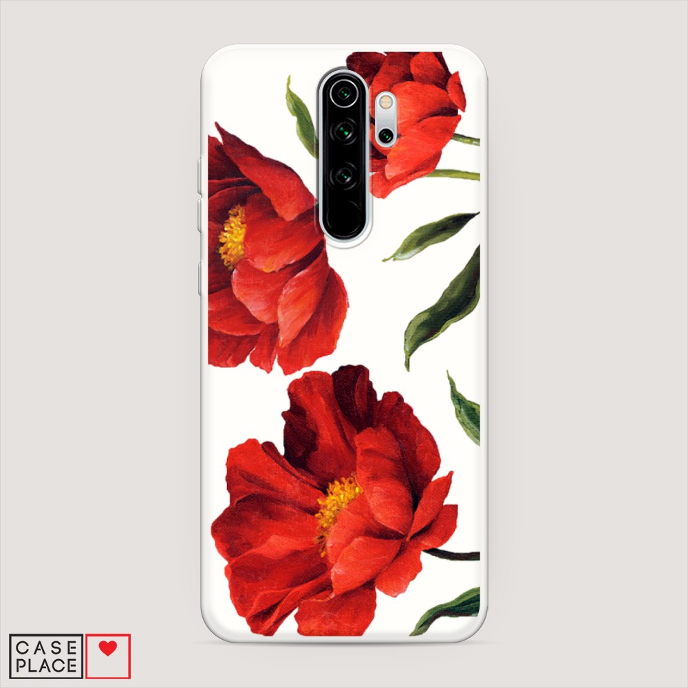 

Матовый силиконовый чехол "Красные маки" на Xiaomi Redmi Note 8 Pro
