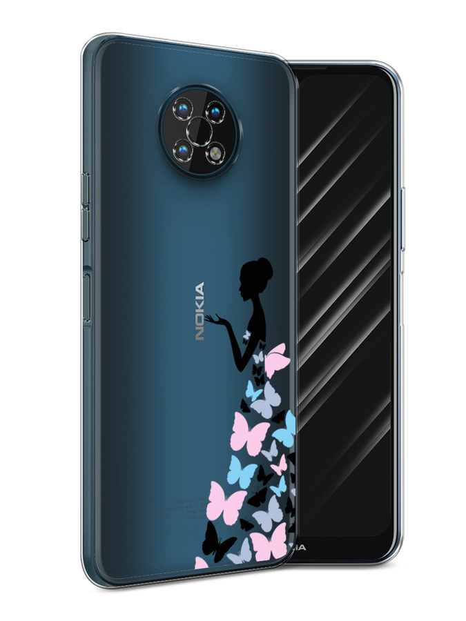

Чехол Awog на Nokia G50 / Нокиа G50 "Платье из бабочек", Белый;розовый, 124950-1