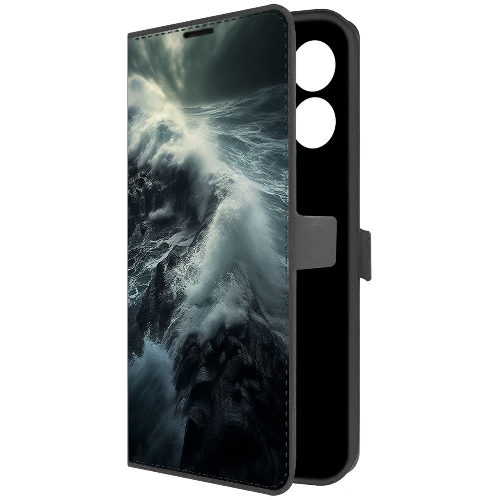 

Чехол-книжка Krutoff Eco Book для Honor X7a Plus Шторм (черный)