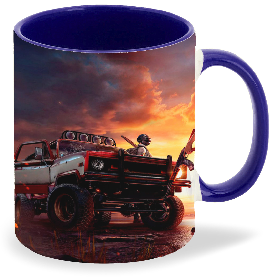 фото Кружка coolpodarok пабг pubg(девушка стоит спиной рядом две машины)
