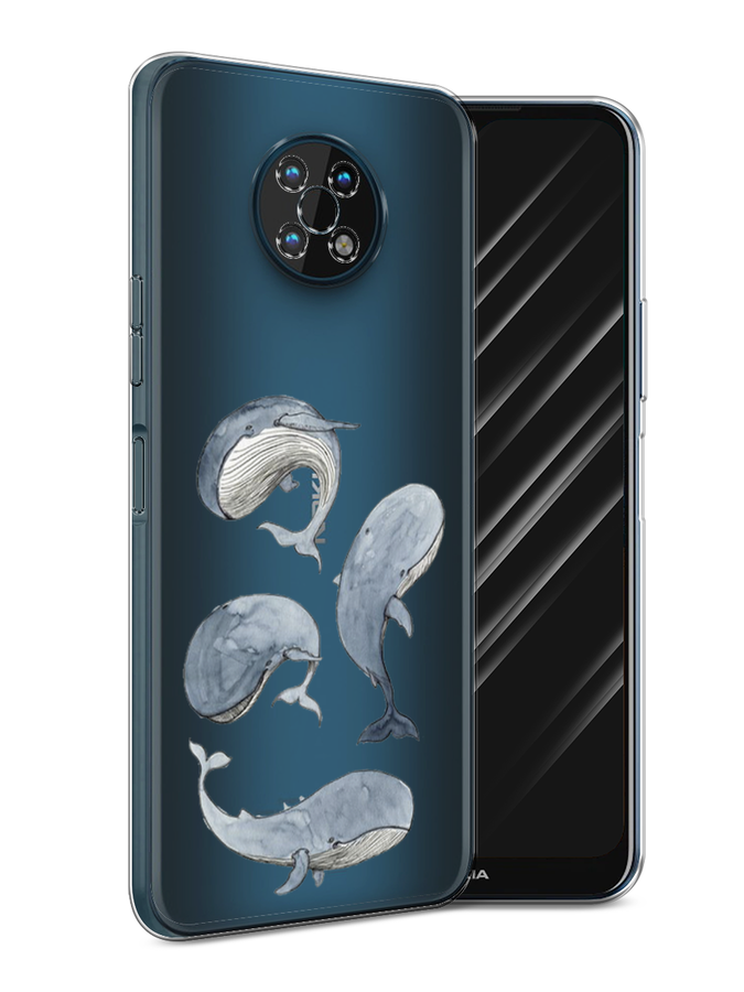 

Чехол Awog на Nokia G50 / Нокиа G50 "Киты", Белый;прозрачный;голубой, 124950-1