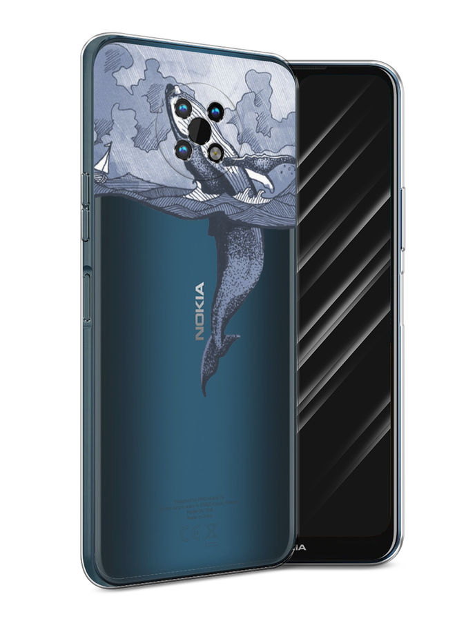 

Чехол Awog на Nokia G50 / Нокиа G50 "Два измерения", Голубой;черный;прозрачный, 124950-7
