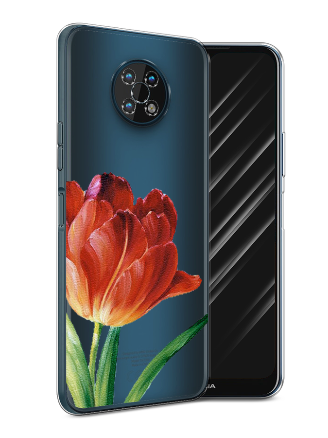 

Чехол Awog на Nokia G50 / Нокиа G50 "Красный тюльпан", Оранжевый;зеленый, 124950-8