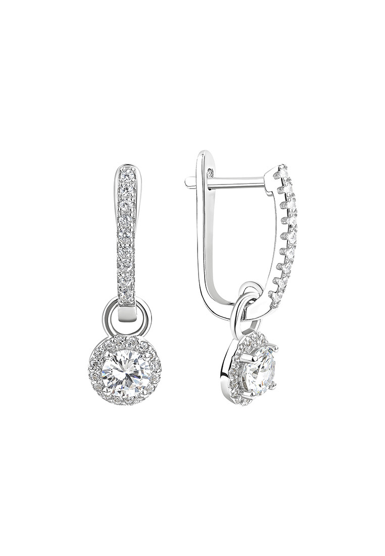 

Серьги подвески из серебра с фианитом Kari Jewelry СЛ-5489, СЛ-5489