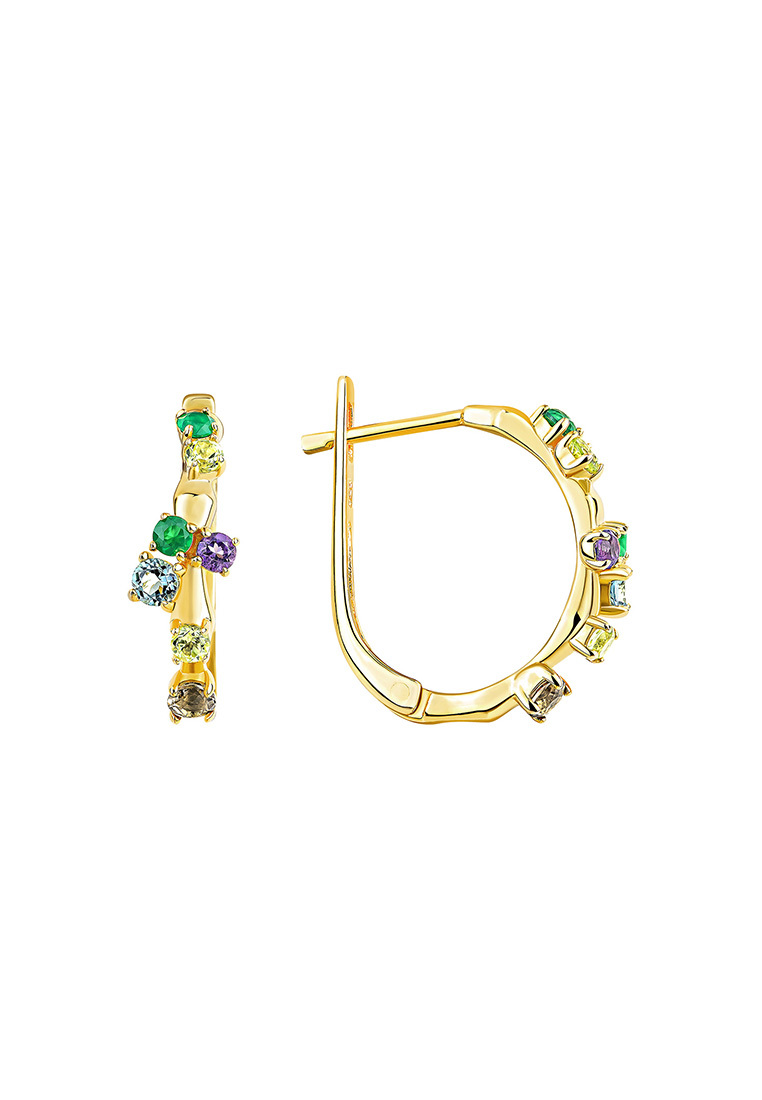 

Серьги из серебра с аметистом/топазом/агатом/перидотом Kari Jewelry СЛ-2497, СЛ-2497