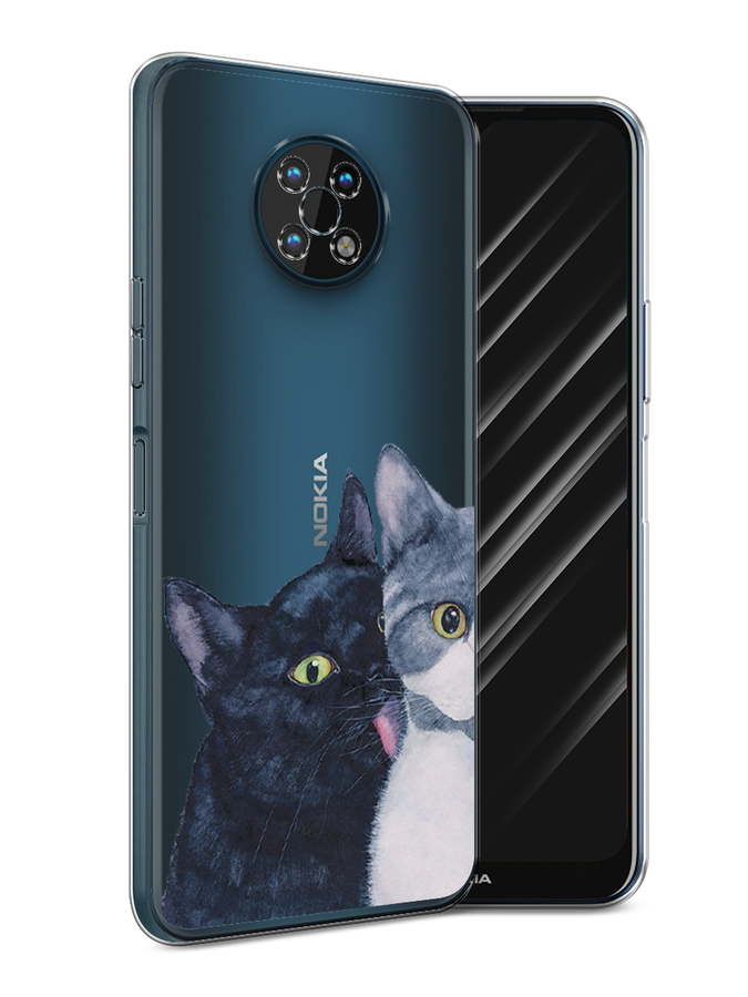 

Чехол Awog на Nokia G50 / Нокиа G50 "Кошачья любовь", Синий, 124950-1