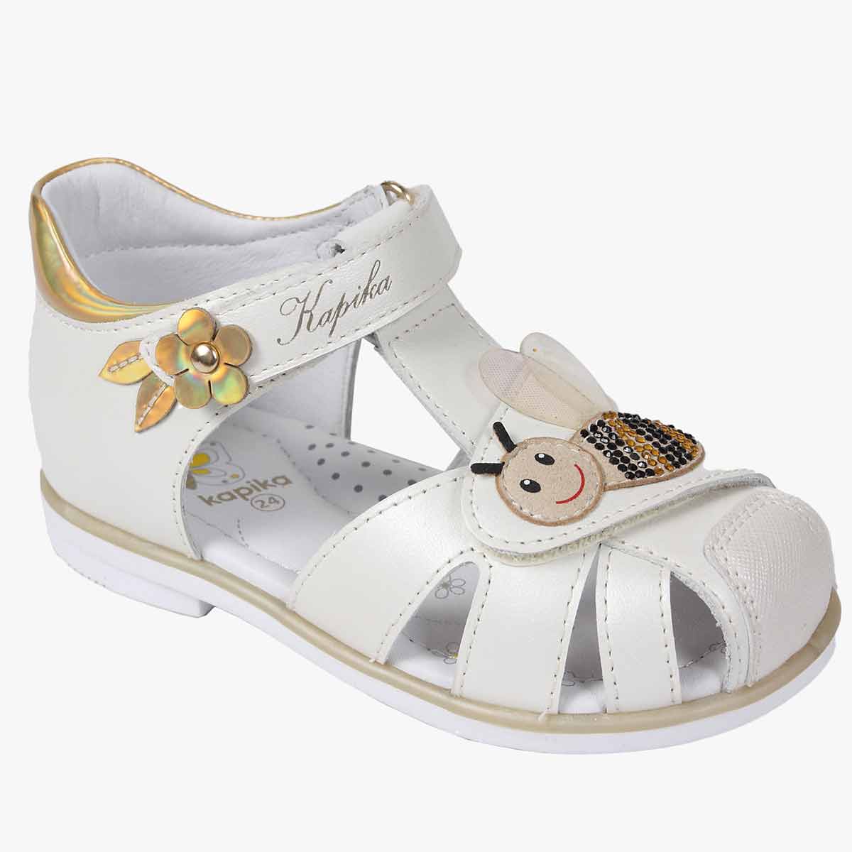 фото Сандалии kapika 31478к-1 цв.бежевый р.22