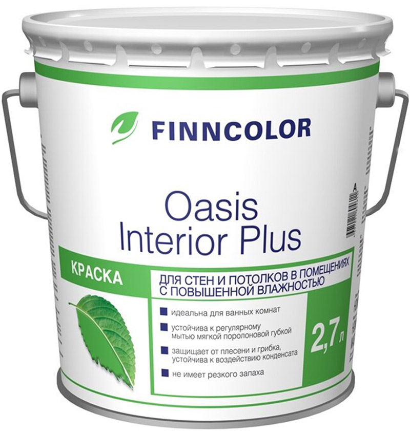 

FINNCOLOR Oasis Interior Plus краска в/д интерьерная влагостойкая (2,7л), Белый, FINNCOLOR Oasis Interior Plus краска в/д интерьерная влагостойкая (2,7л)