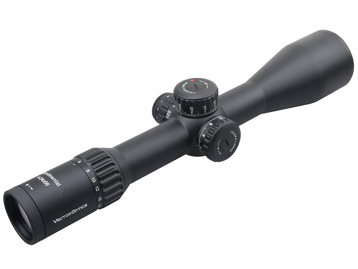 

Прицел Vector Optics Continental 34mm 4-24x56 FFP, SF-параллакс, сетка VCT-34FFP (MIL), Черный, SCFF-29