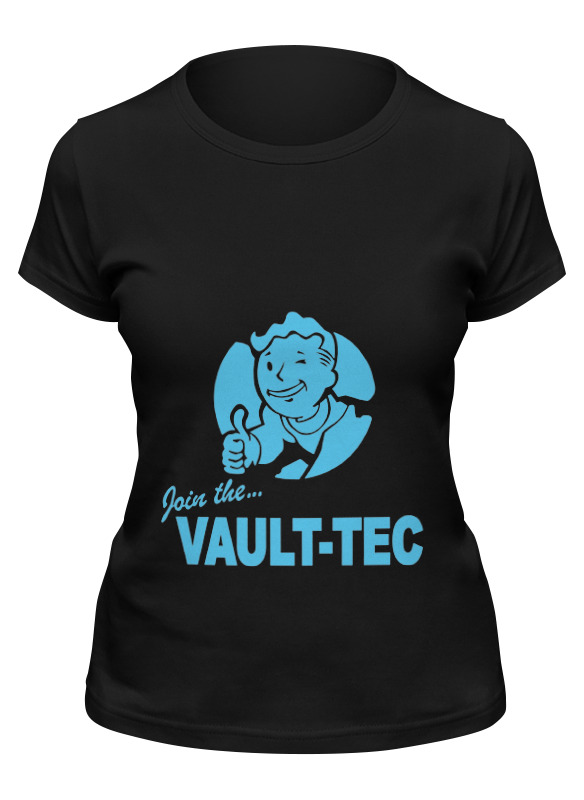 

Футболка женская Printio Fallout vault-tec черная L, Черный, Fallout vault-tec
