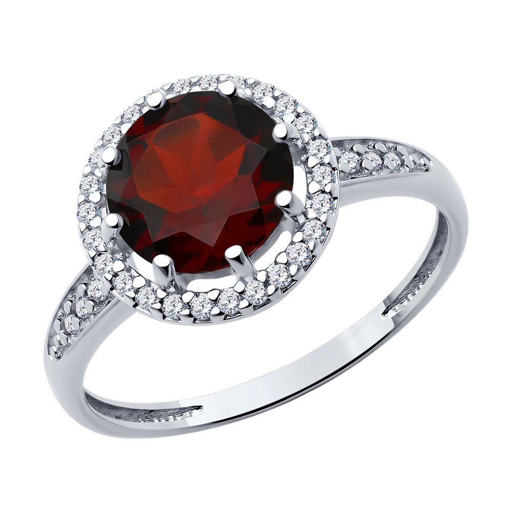 

Кольцо из серебра р. , Diamant 94-310-02052-2, фианит\гранат, 94-310-02052-2