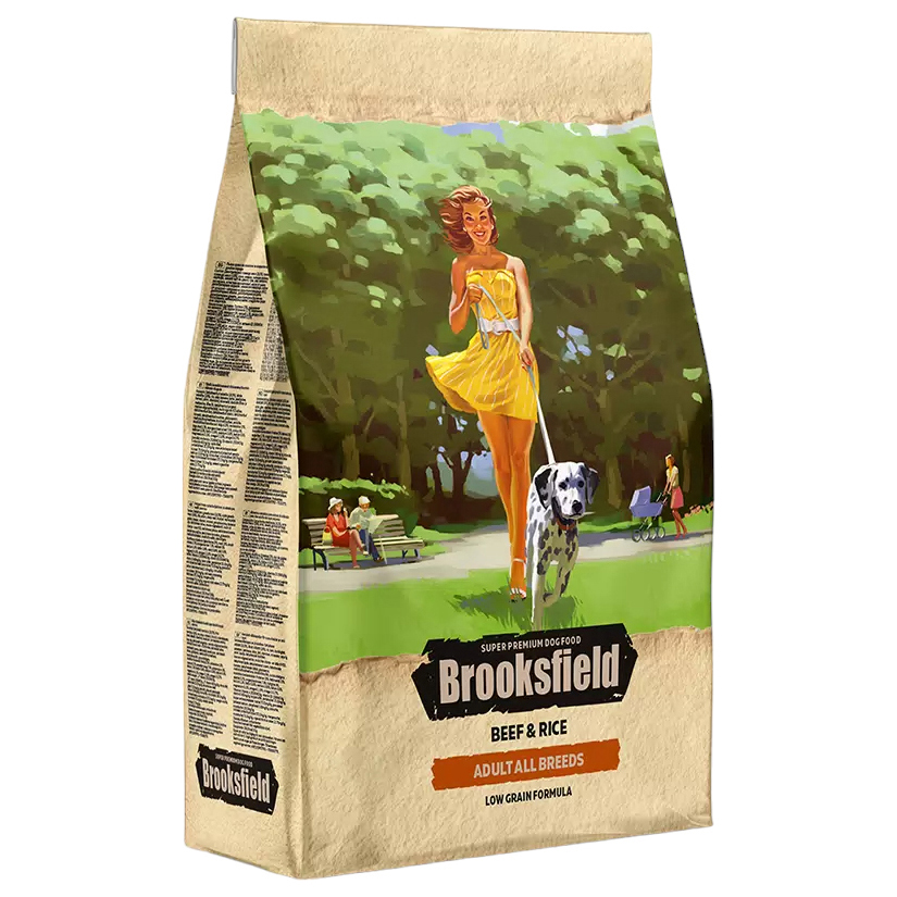 Сухой корм для собак BROOKSFIELD Adult All Breeds говядина и рис 3кг 2340₽