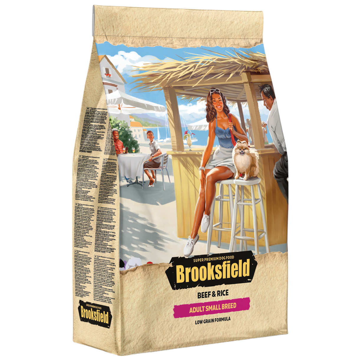 Сухой корм для собак BROOKSFIELD Adult Small Breed, для мелких пород, говядина и рис, 3кг