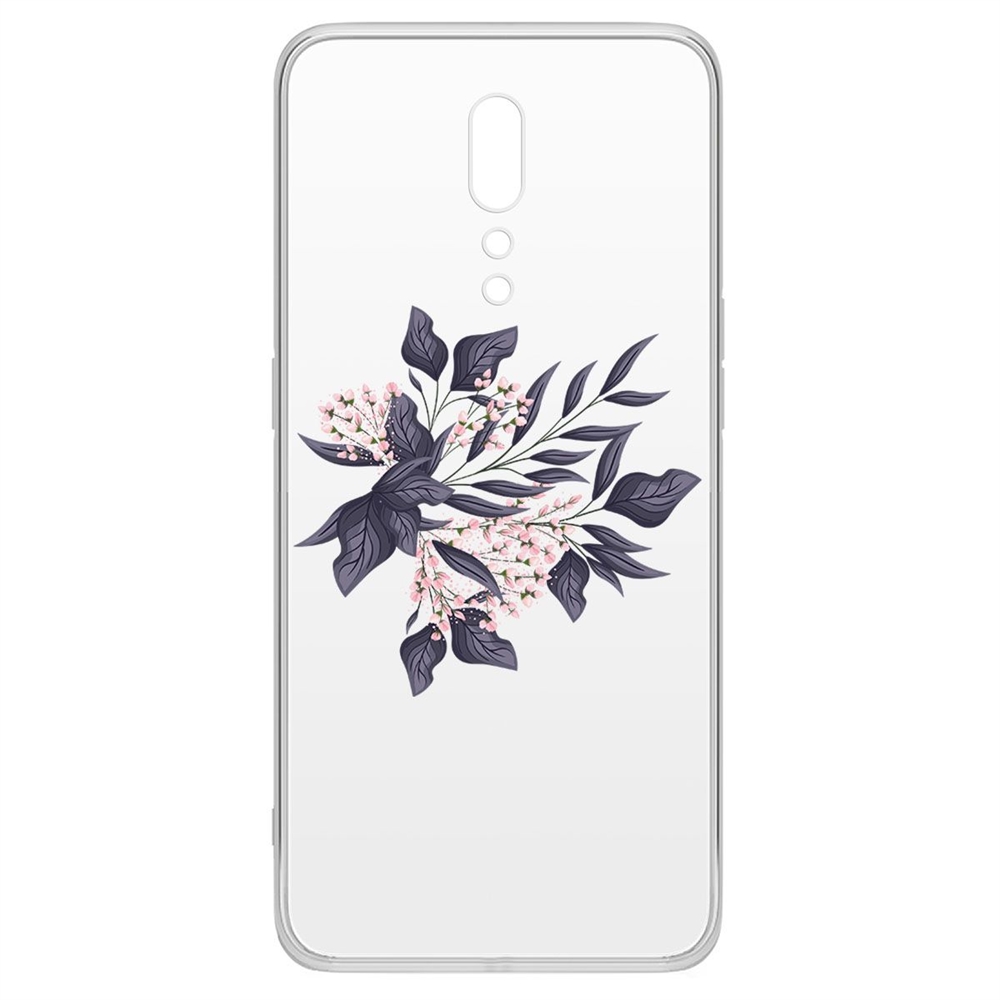 

Чехол-накладка Krutoff Clear Case Розовые бутоны для Oppo Reno Z