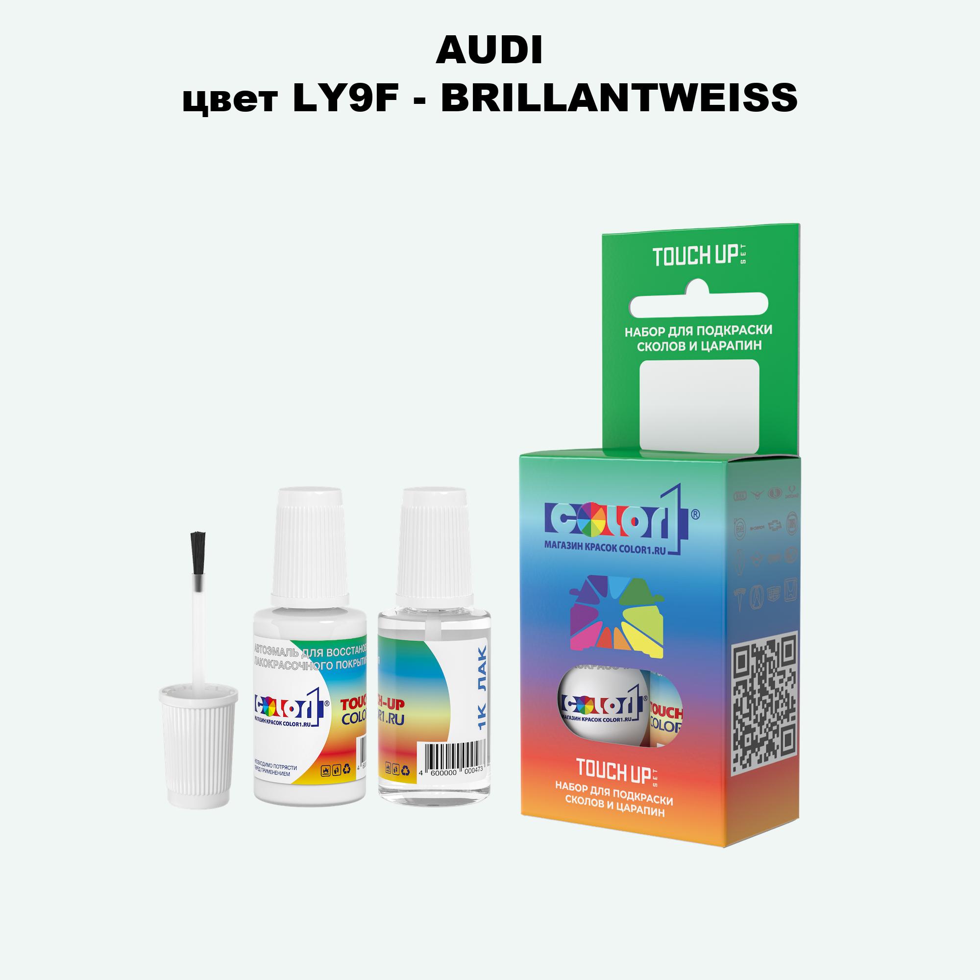 

Краска для сколов во флаконе с кисточкой AUDI, цвет LY9F - BRILLANTWEISS, Прозрачный