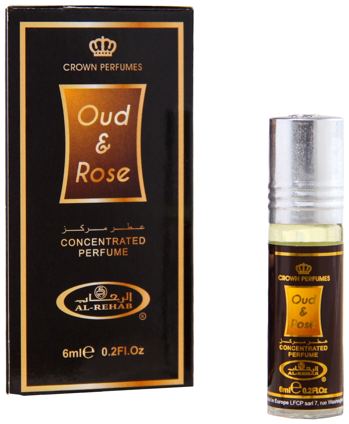 Масляные духи ролик унисекс Oud & Rose, 6 мл