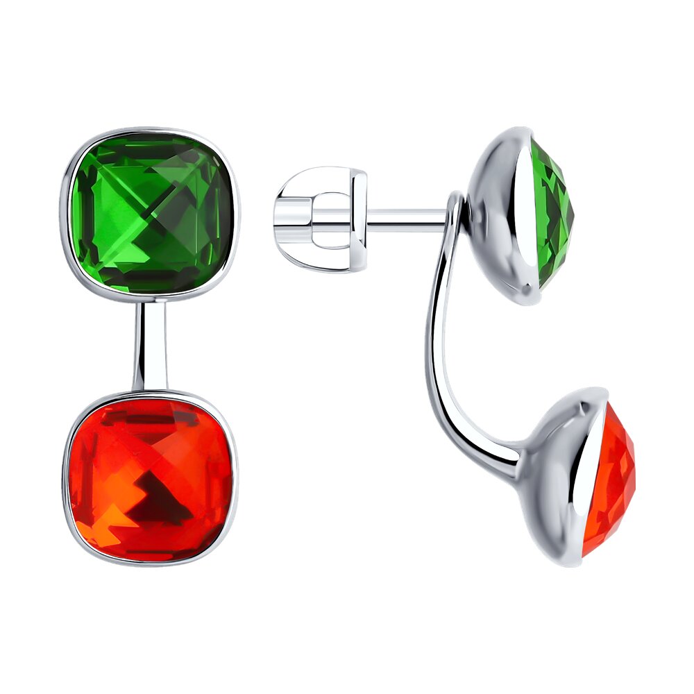 

Серьги из серебра SOKOLOV 94026689, кристалл, 94026689