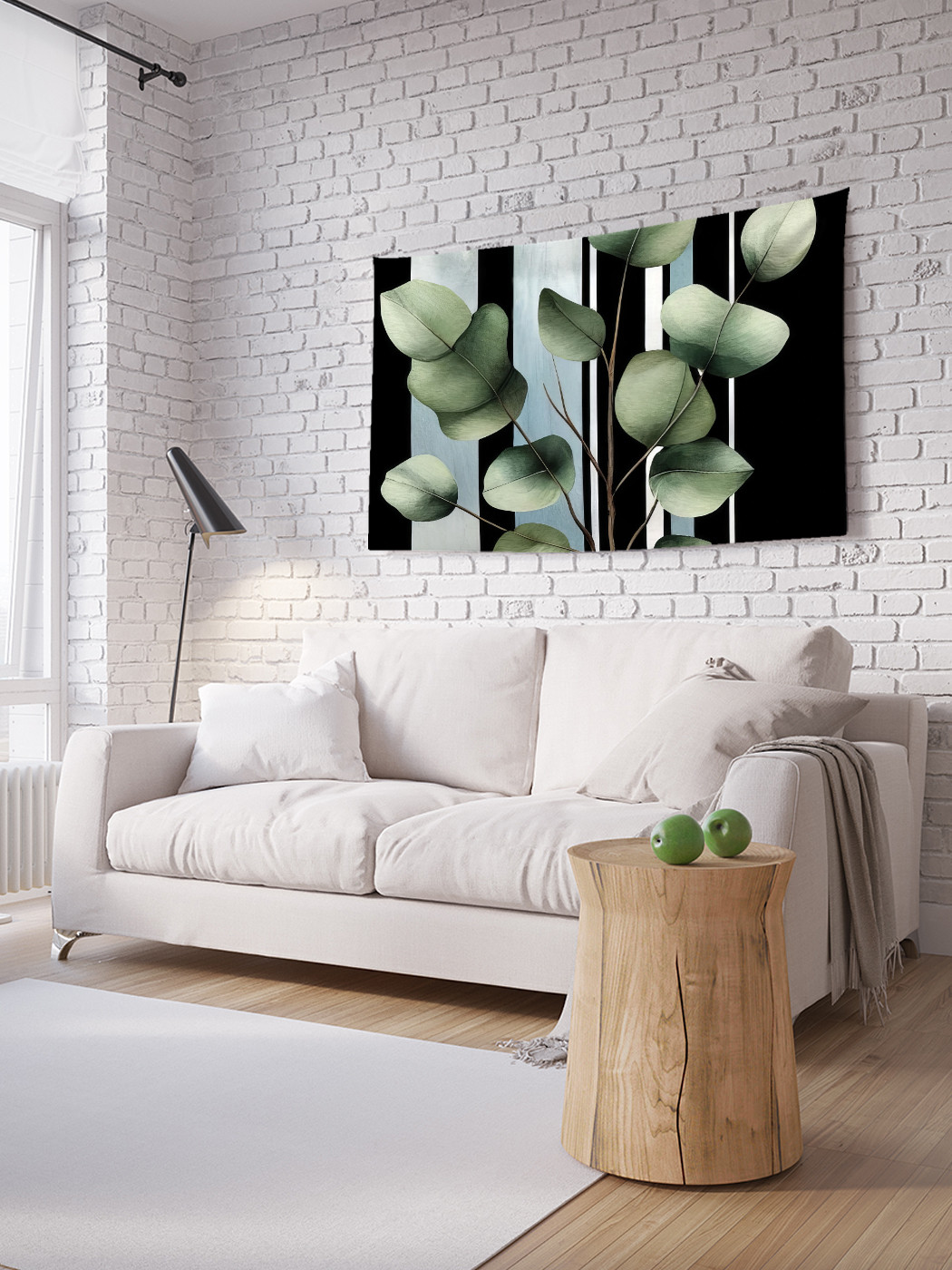 

Фотопанно JoyArty Веточки на полосатом фоне 100х150, tpg_sd3384_100x150