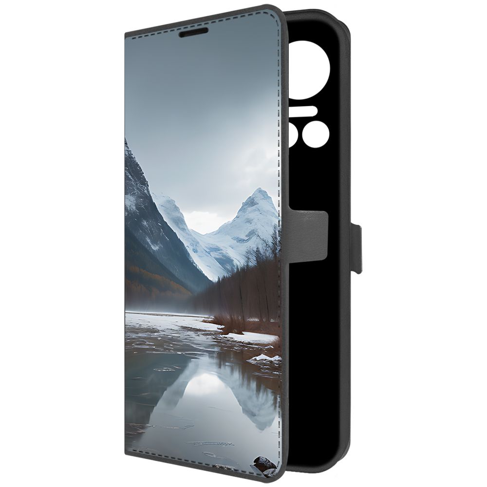 

Чехол-книжка Krutoff Eco Book для Itel S18 Весенняя оттепель (черный)