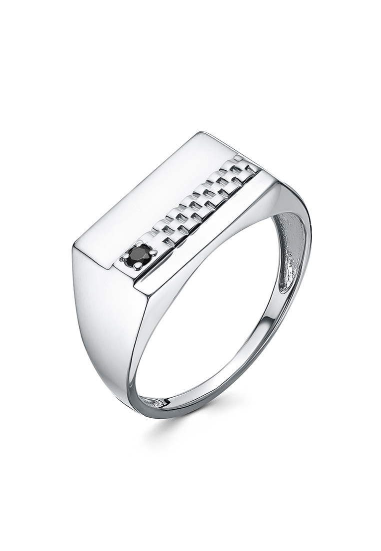 Кольцо печатка из серебра с фианитом р. 21 Kari Jewelry 3151018152