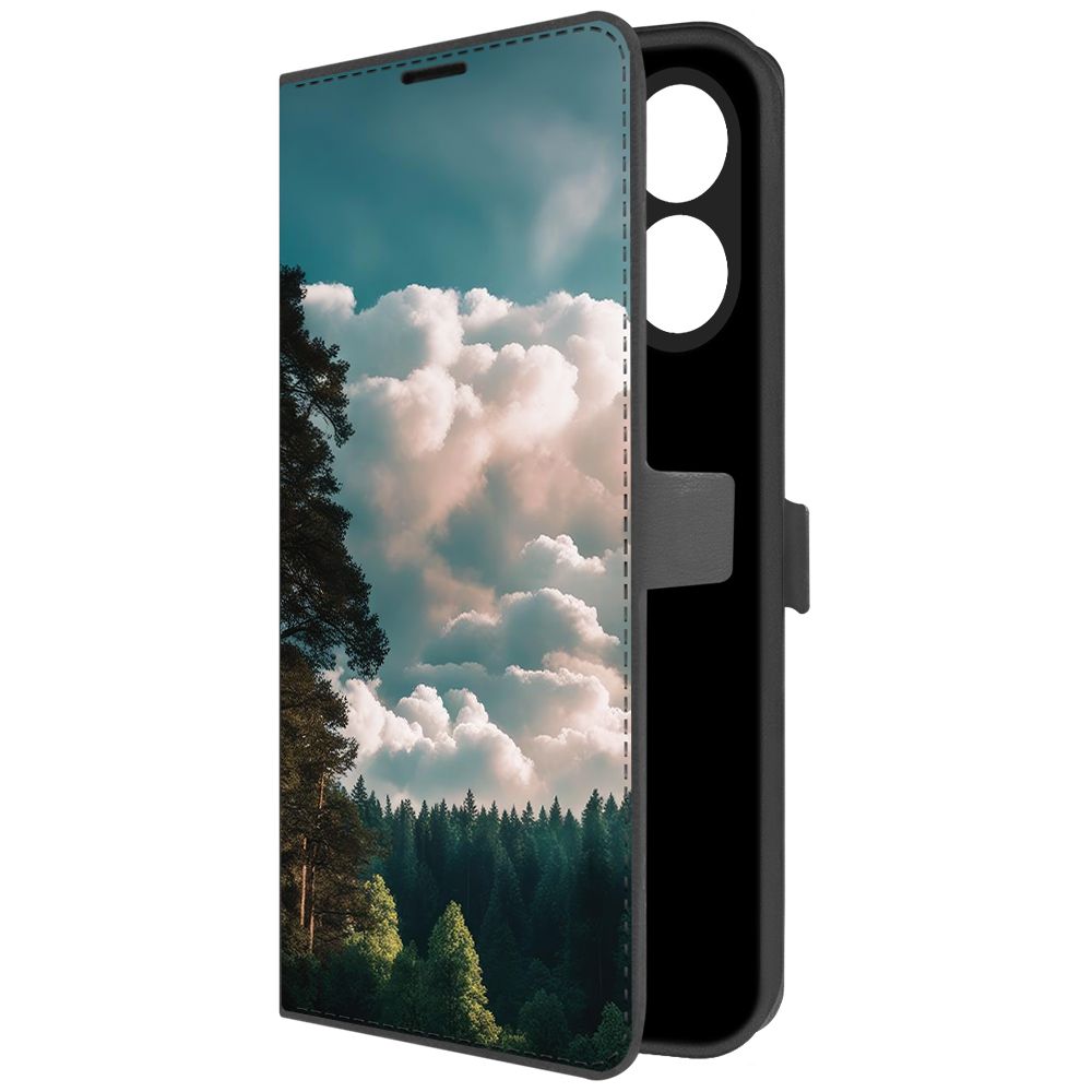 

Чехол-книжка Krutoff Eco Book для Vivo Y16 Облачно (черный)