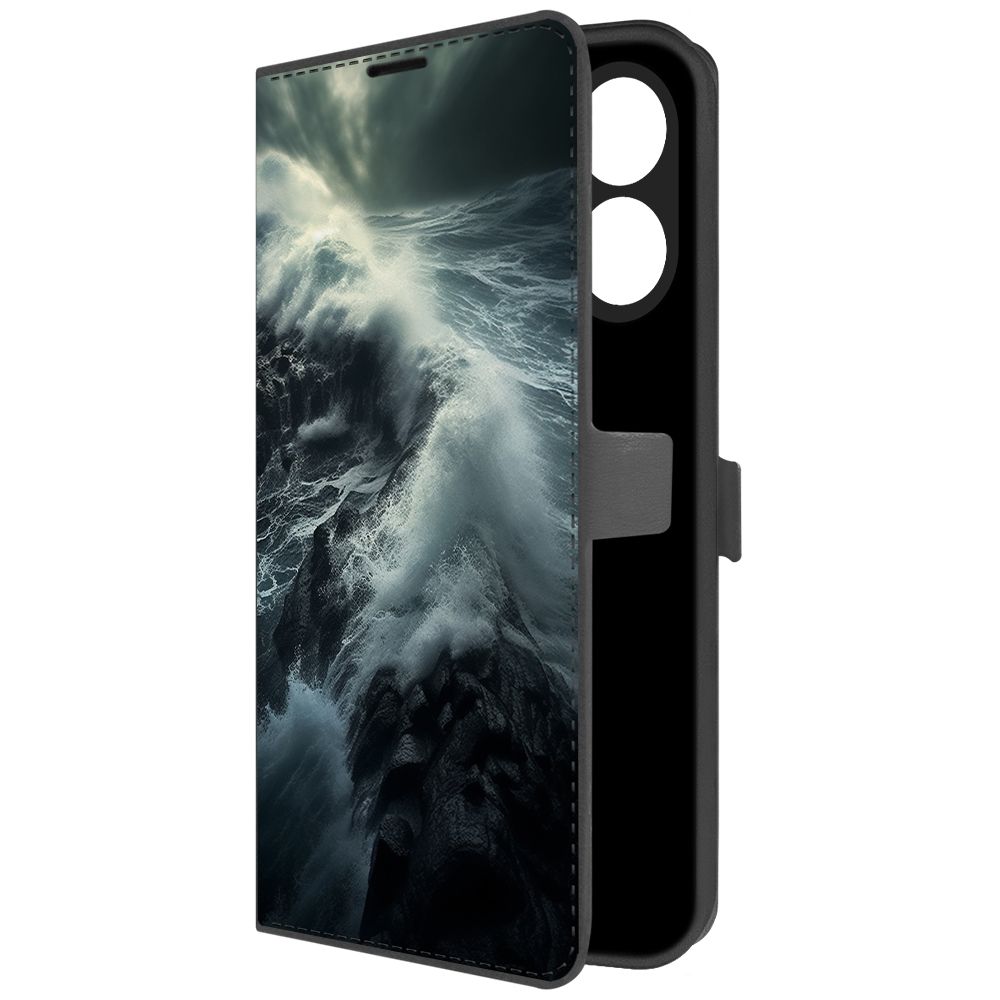 

Чехол-книжка Krutoff Eco Book для Vivo Y16 Шторм (черный)