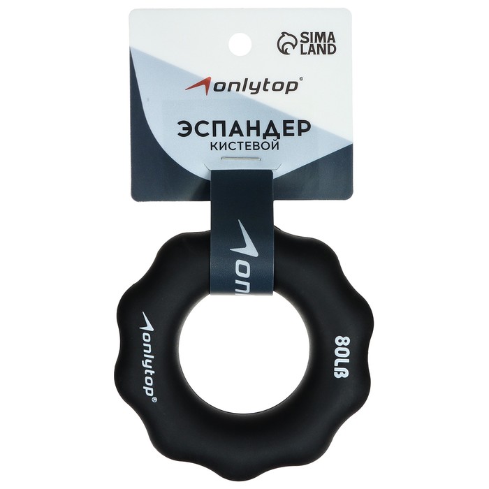

Onlitop Эспандер кистевой 8 см, нагрузка 40 кг, цвет чёрный, Черный