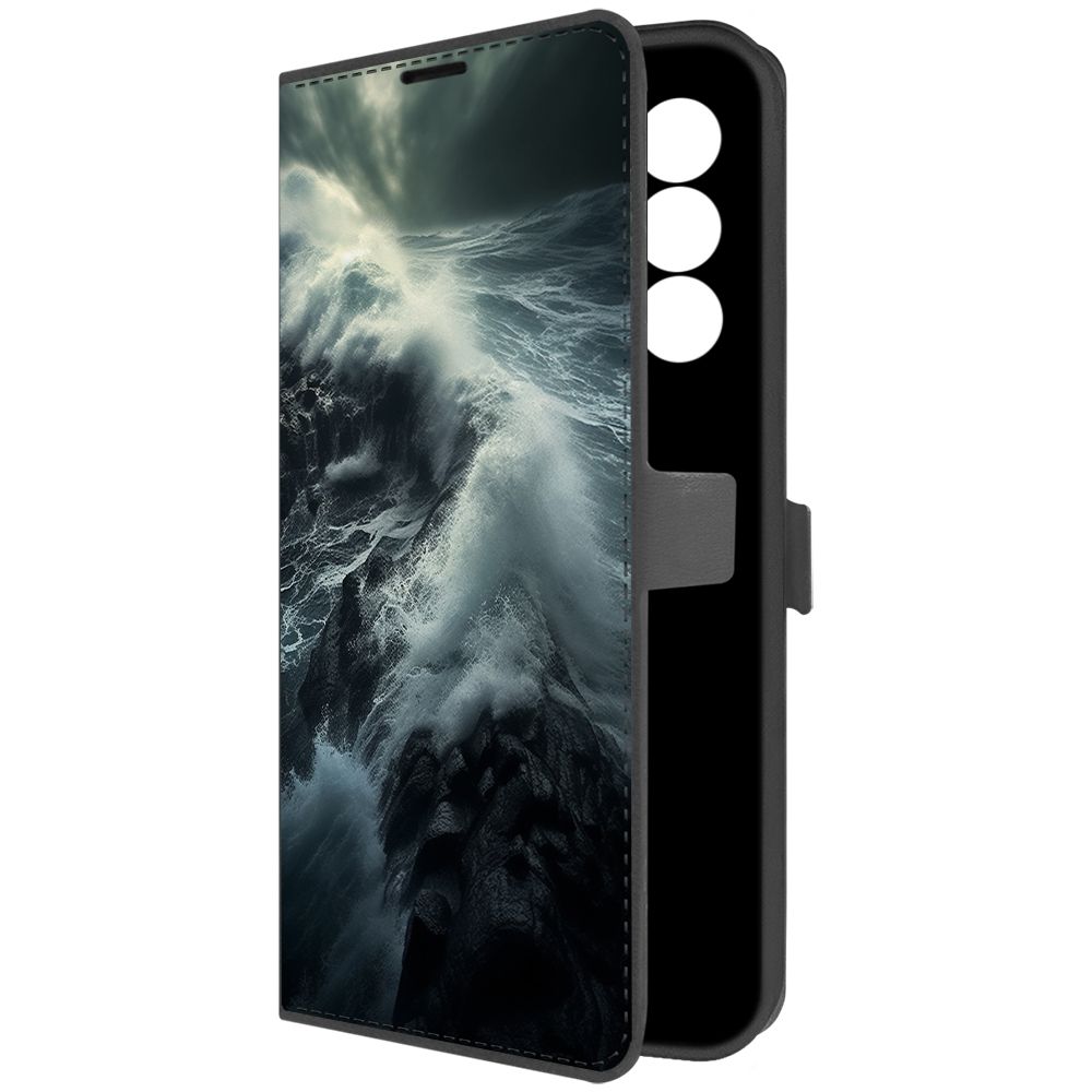 

Чехол-книжка Krutoff Eco Book для Itel Vision 3 Plus Шторм (черный)