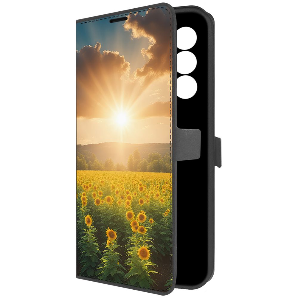 

Чехол-книжка Krutoff Eco Book для Itel Vision 3 Plus Солнечно (черный)
