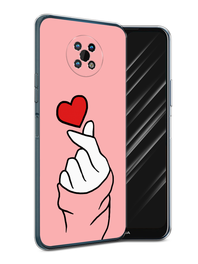 

Чехол Awog на Nokia G50 / Нокиа G50 "Милое сердечко", Белый;красный;черный, 124950-7