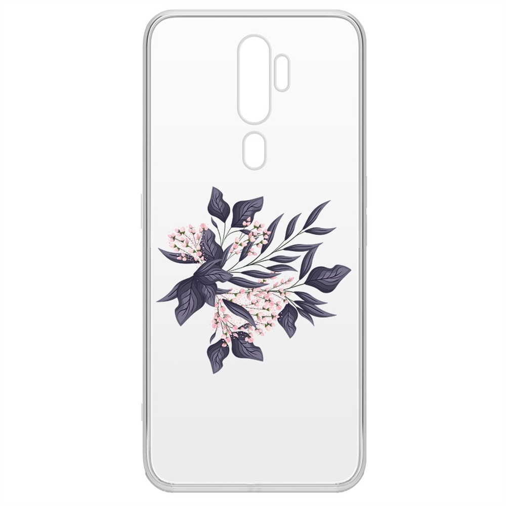 

Чехол-накладка Krutoff Clear Case Розовые бутоны для Oppo A5 (2020)/A9 (2020), Прозрачный