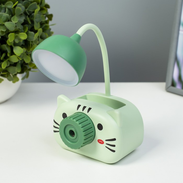 

Настольная лампа "Киса" LED 3Вт USB зеленый 9,5х7,4х22 см