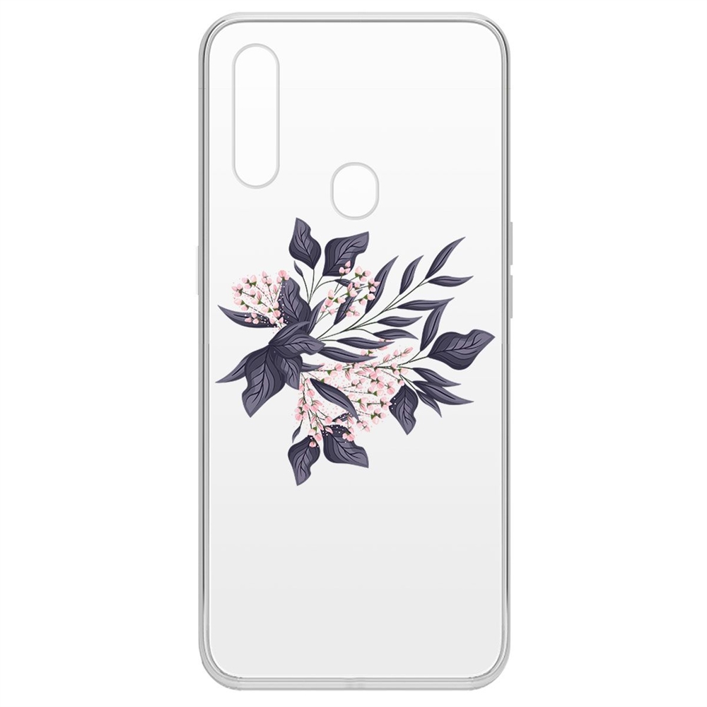 

Чехол-накладка Krutoff Clear Case Розовые бутоны для Oppo A31