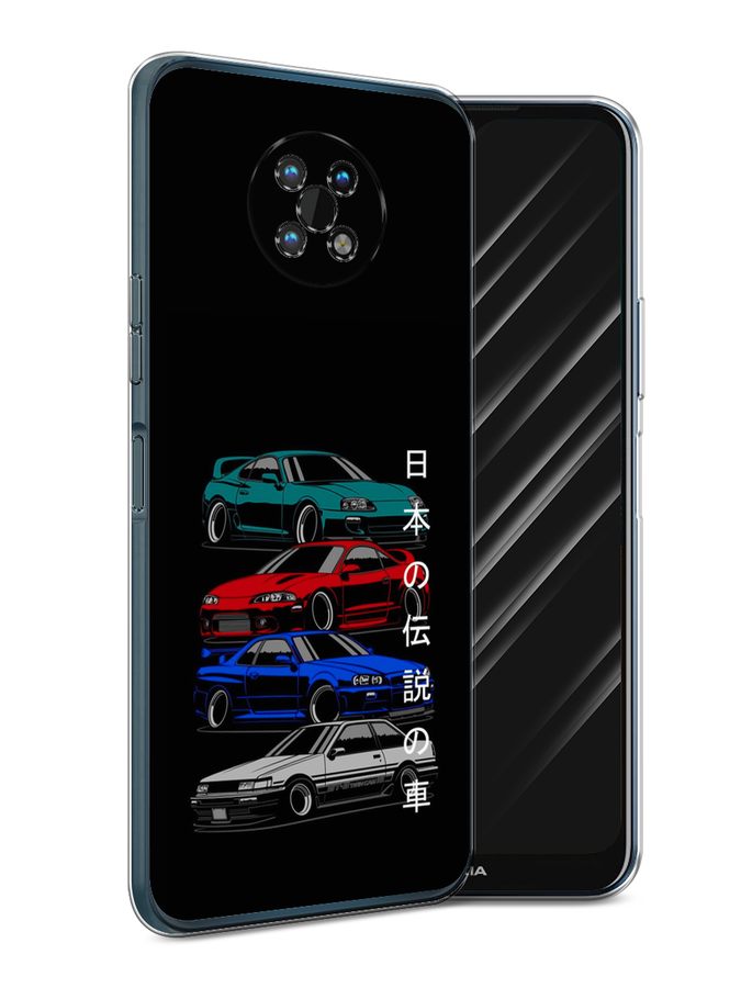 

Чехол Awog на Nokia G50 / Нокиа G50 "JDM Legend cars", Зеленый;красный;синий, 124950-5