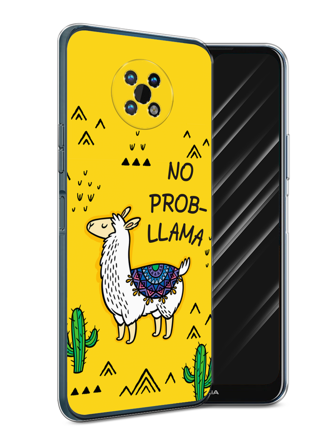 

Чехол Awog на Nokia G50 / Нокиа G50 "No probLLama", Желтый;черный;синий, 124950-2