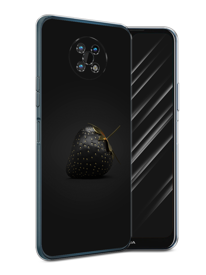 

Чехол Awog на Nokia G50 / Нокиа G50 "Черная клубника", Золотистый;черный;серый, 124950-10