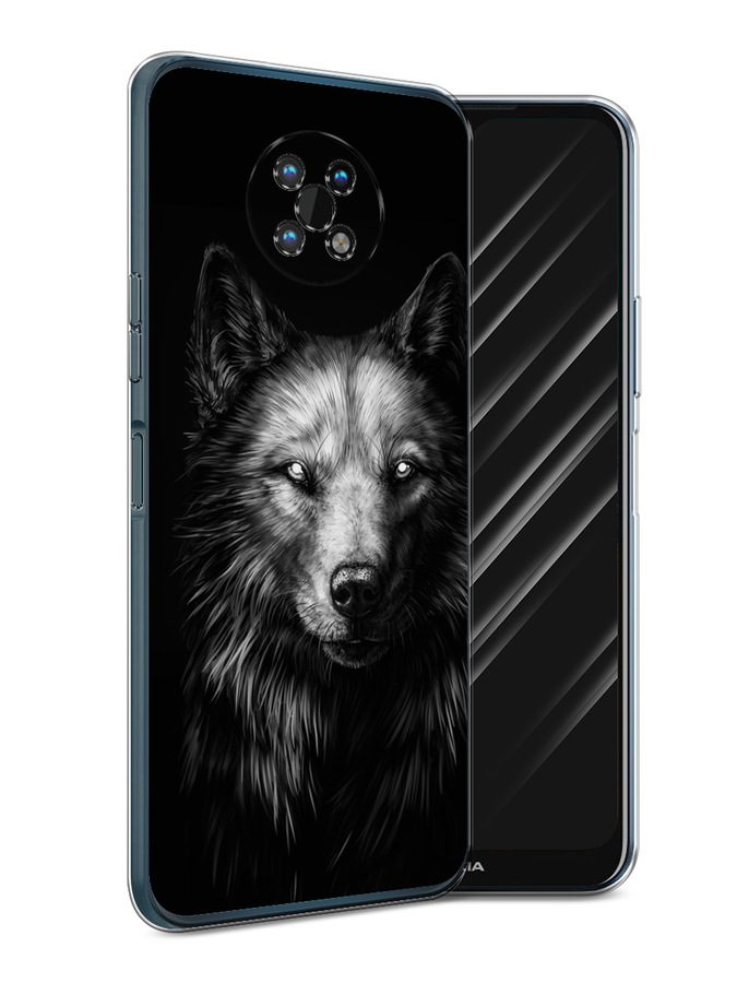 

Чехол Awog на Nokia G50 / Нокиа G50 "Волк черно белый", Серый;бежевый;белый, 124950-1