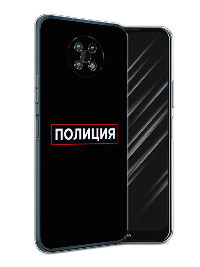 

Чехол Awog на Nokia G50 / Нокиа G50 "Police logo", Черный;белый;красный, 124950-5