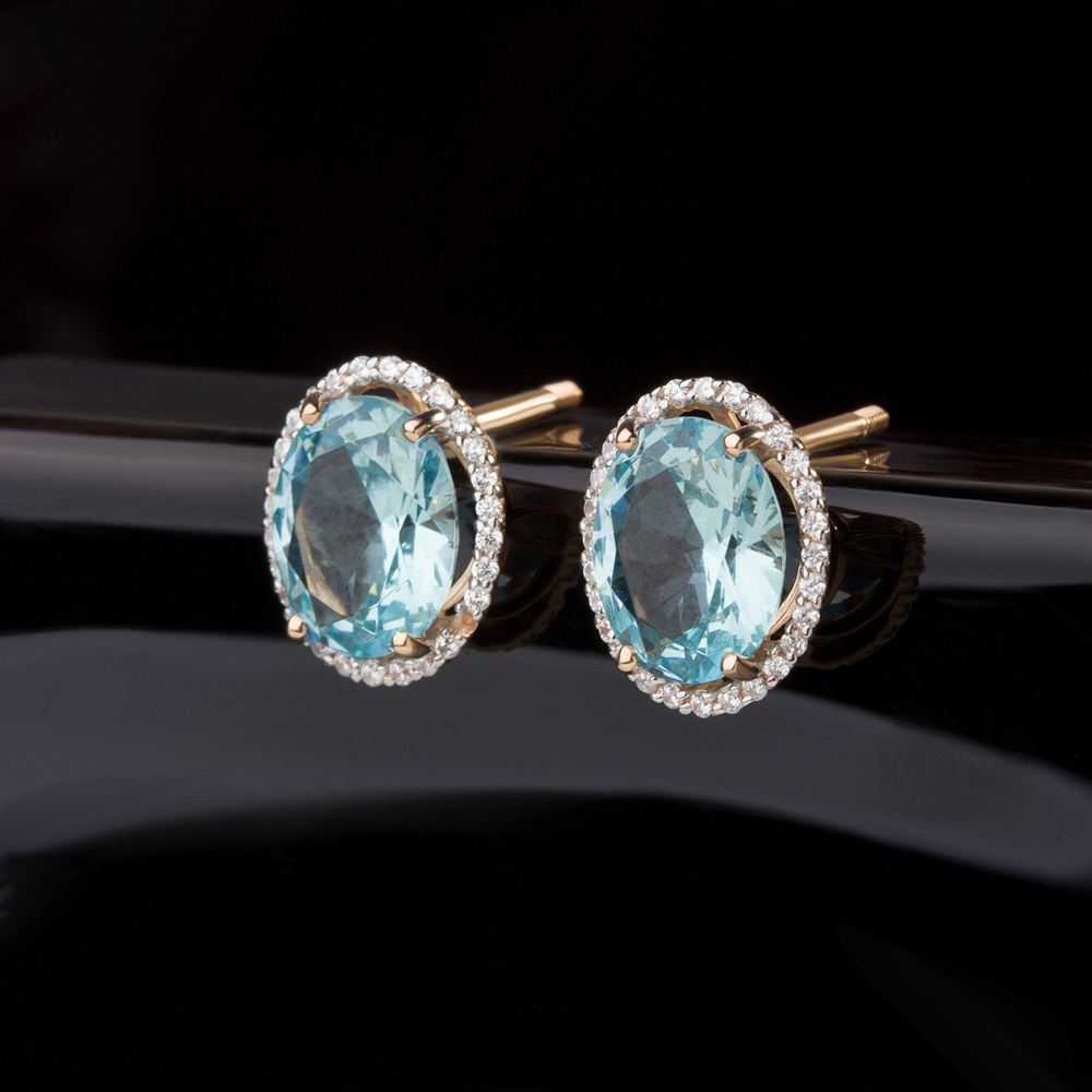 

Серьги женские из золота НАШЕ ЗОЛОТО ДИ727431, ситал/фианит, ДИ727431