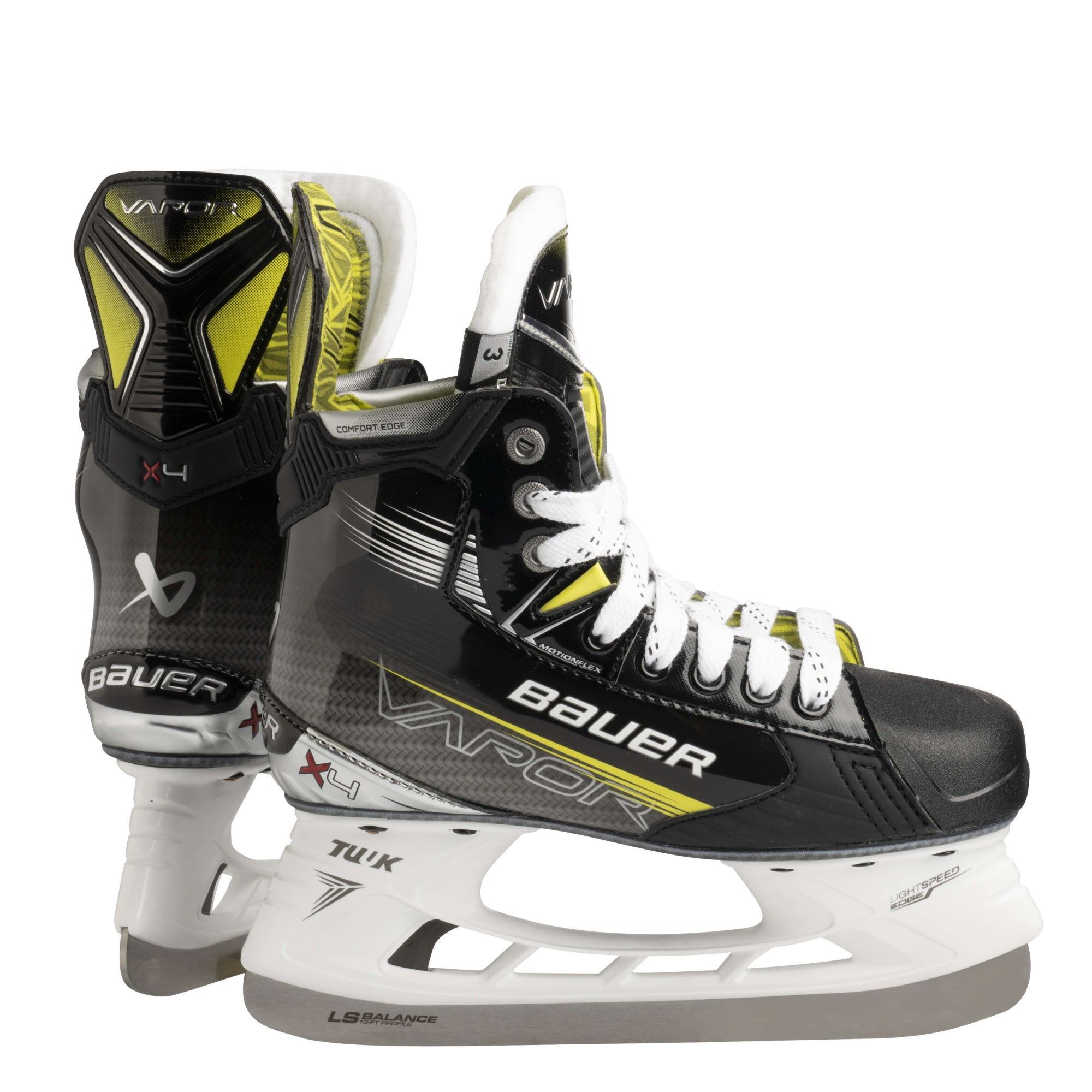 Коньки хоккейные Bauer S23 VAPOR X4 JR, черный, размер 3.5 EE