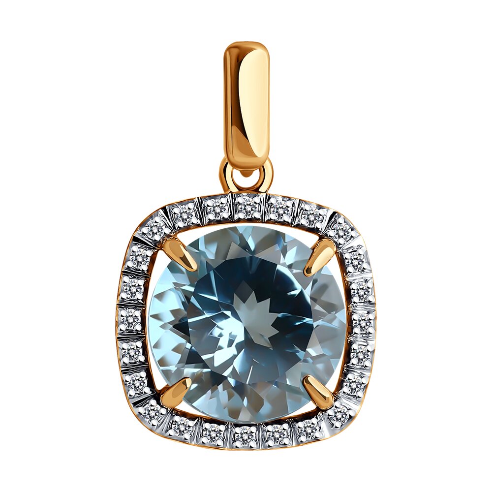 

Подвеска из красного золота Diamant 51-330-02449-1, фианит\топаз, 51-330-02449-1
