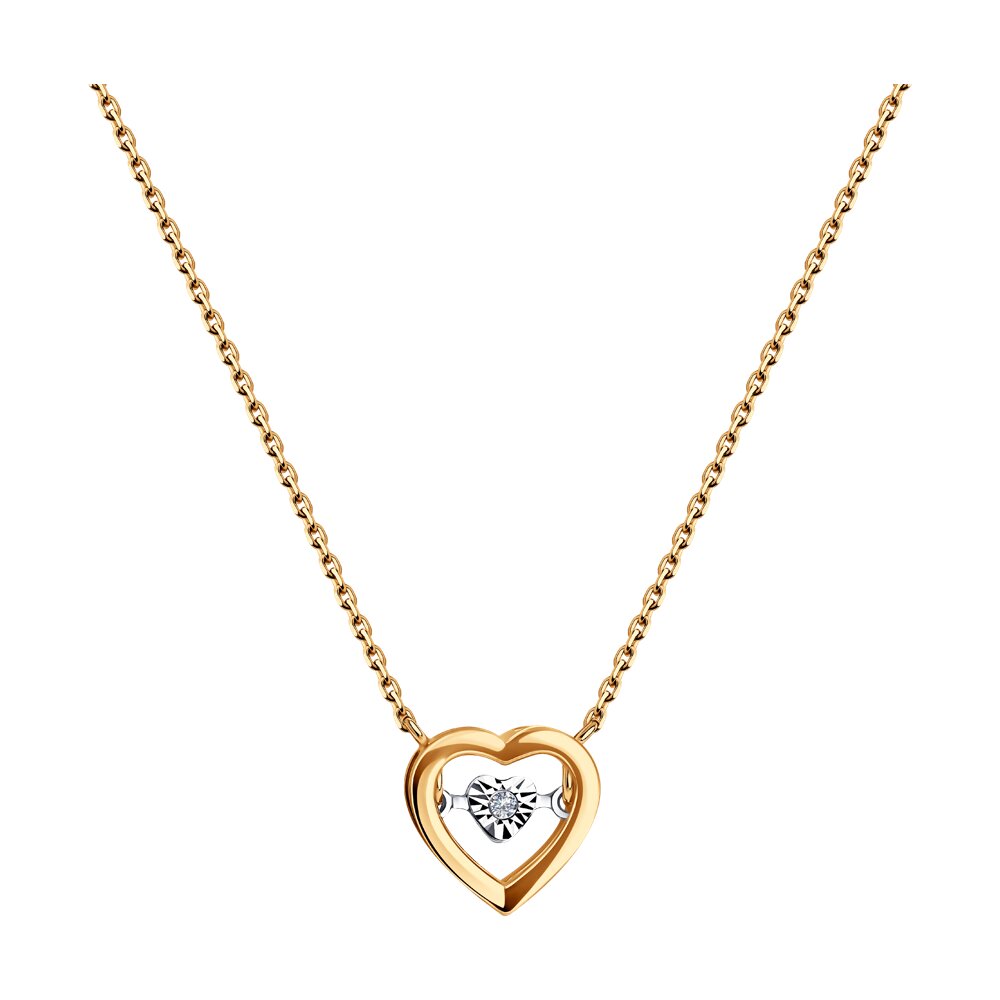 

Колье из комбинированного золота 40-50 см Diamant 51-270-02728-1, бриллиант, 51-270-02728-1